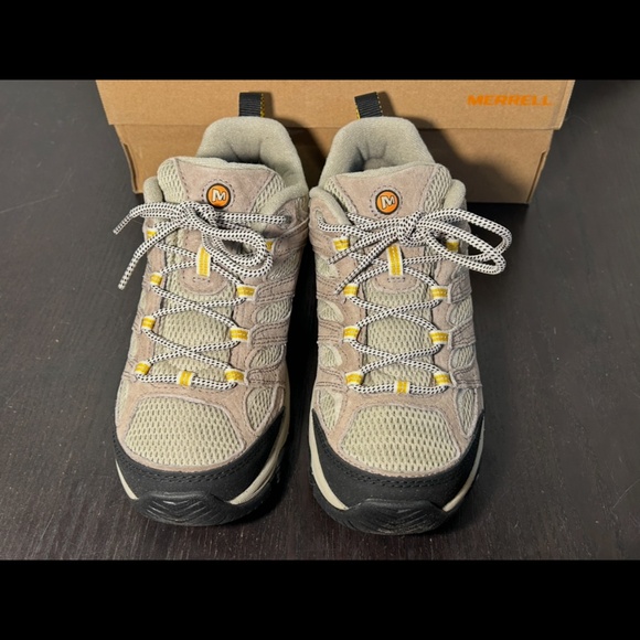 Merrell Moab 3 Trail Hiking Shoes Sneakers Taupe/Yellow Womans 8.5M - Picture 4 of 16